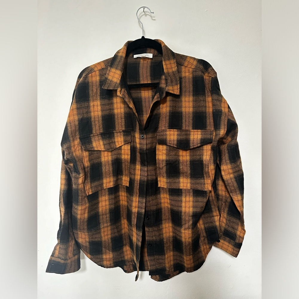12th tribe women’s flannel button down